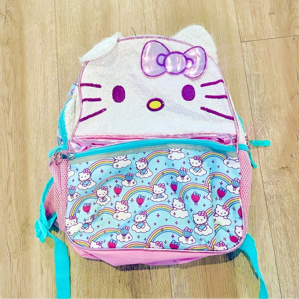 Hello Kitty Kids Sequin Backpack - Pink and Blue